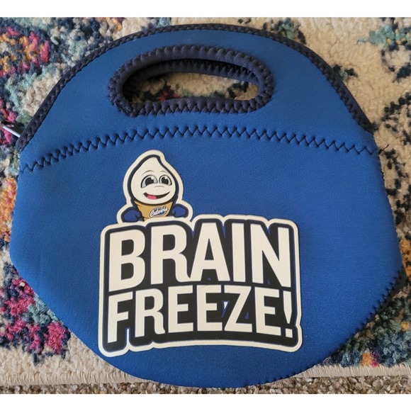 BYO CULVERS Express Rambler Lunch Bag Advertising Promo Blue Brain Freeze FP20 - Picture 1 of 6